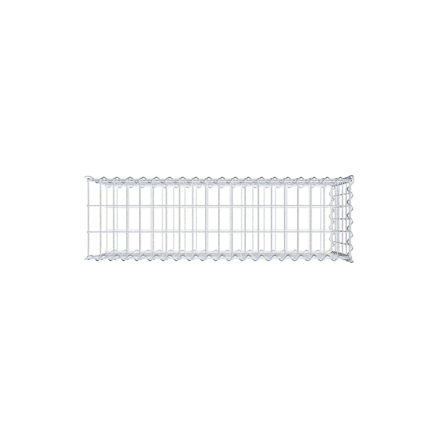 Opvokset gabion type 2 100 cm x 50 cm x 30 cm (L x H x D), maskestørrelse 5 cm x 10 cm, spiral