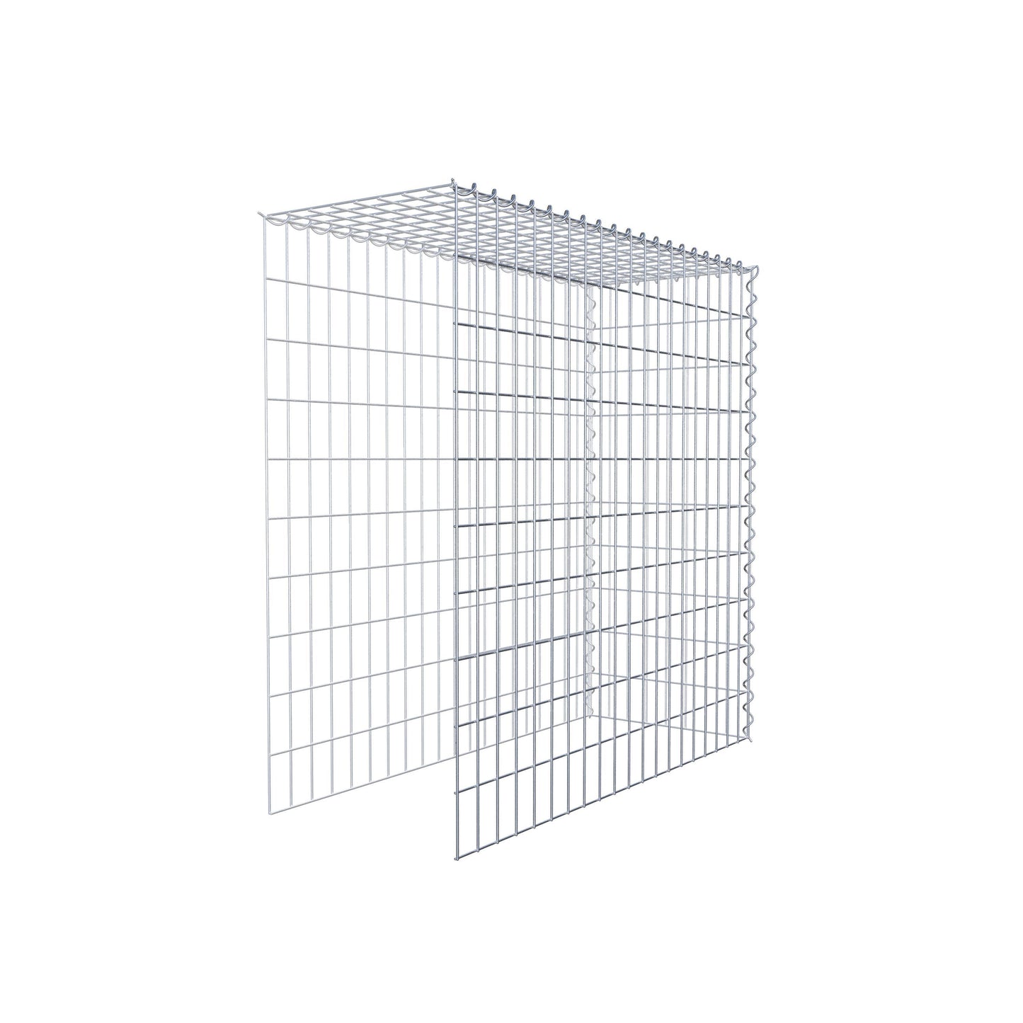 Gabião tipo 4 100 cm x 100 cm x 40 cm (C x A x P), malhagem 5 cm x 10 cm, espiral