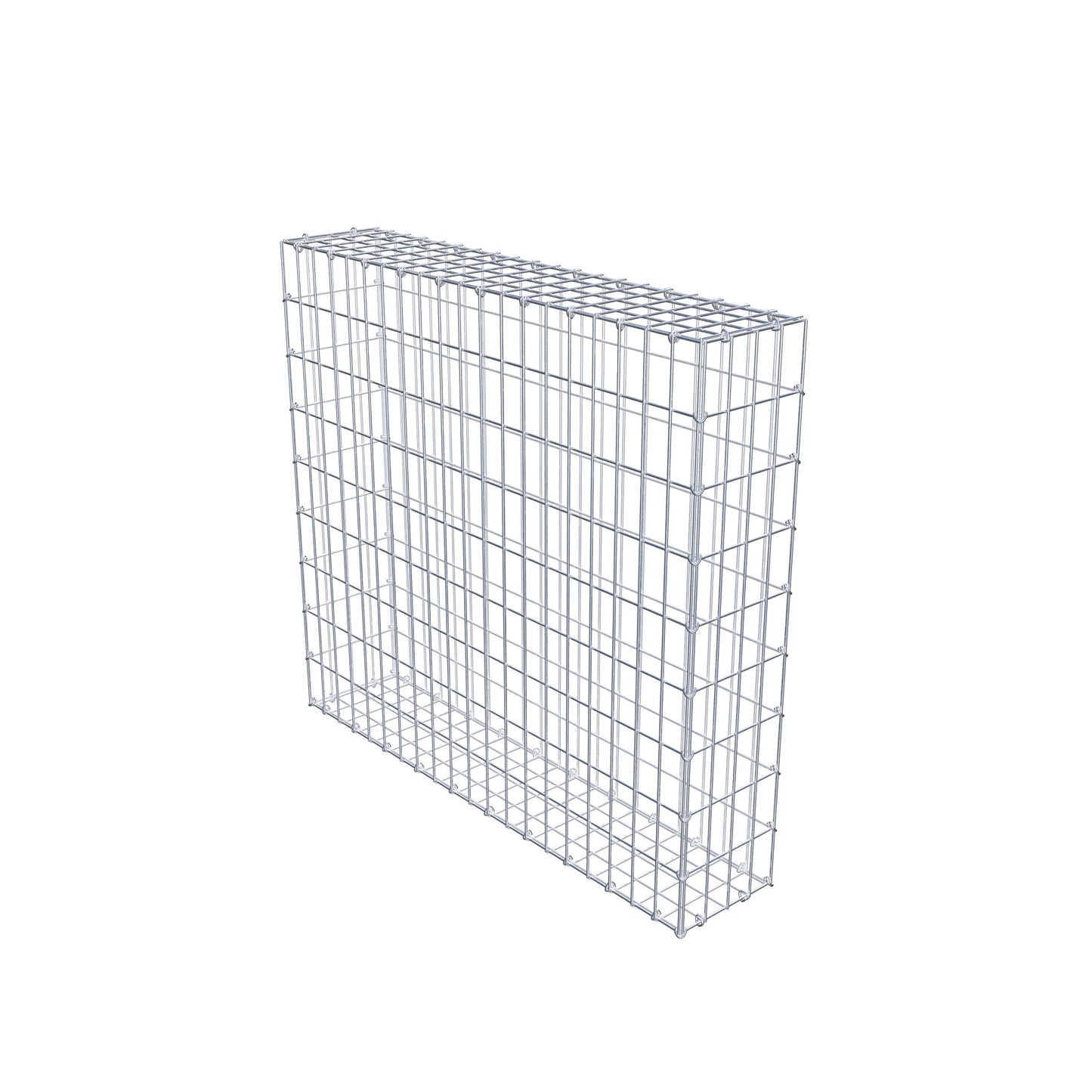 Gabião 100 cm x 90 cm x 20 cm (C x A x P), malhagem 5 cm x 10 cm, anel C