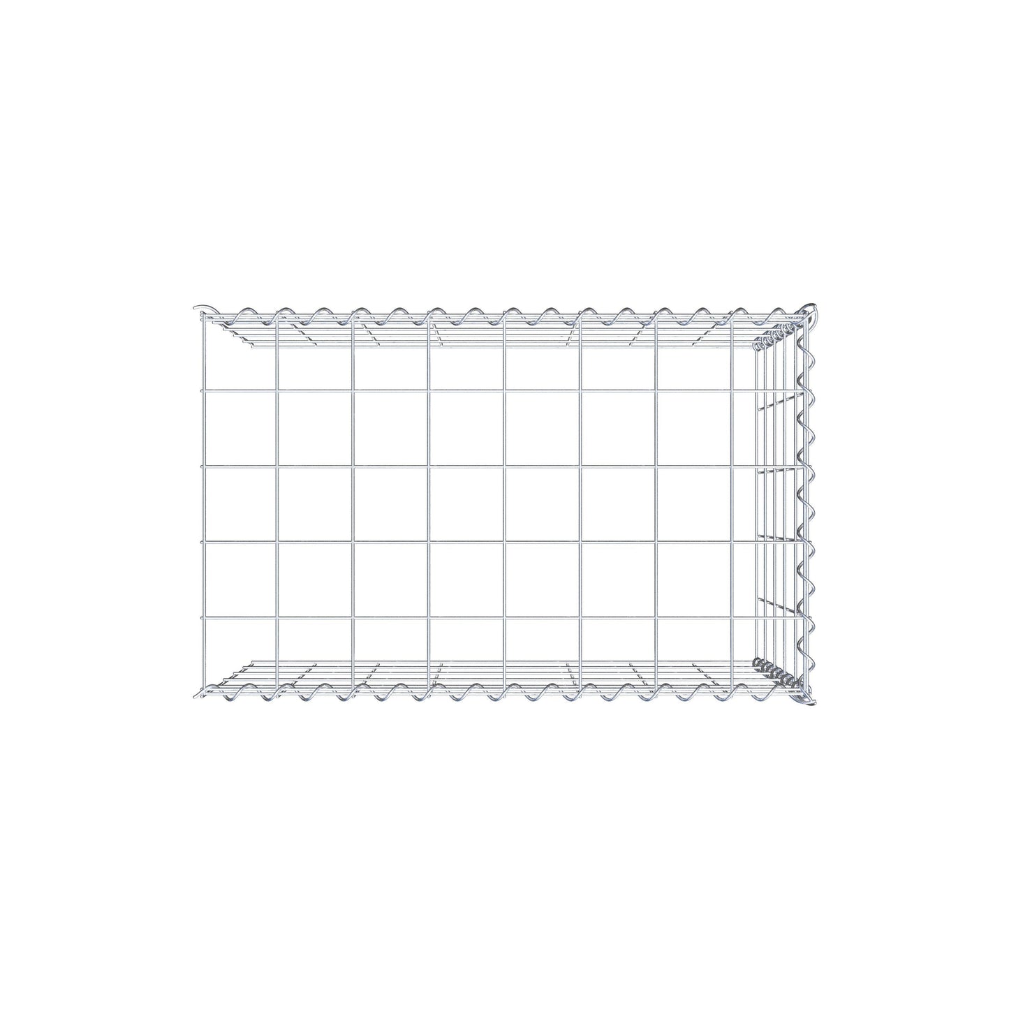 Gabião tipo 4 80 cm x 50 cm x 50 cm (C x A x P), malhagem 10 cm x 10 cm, espiral