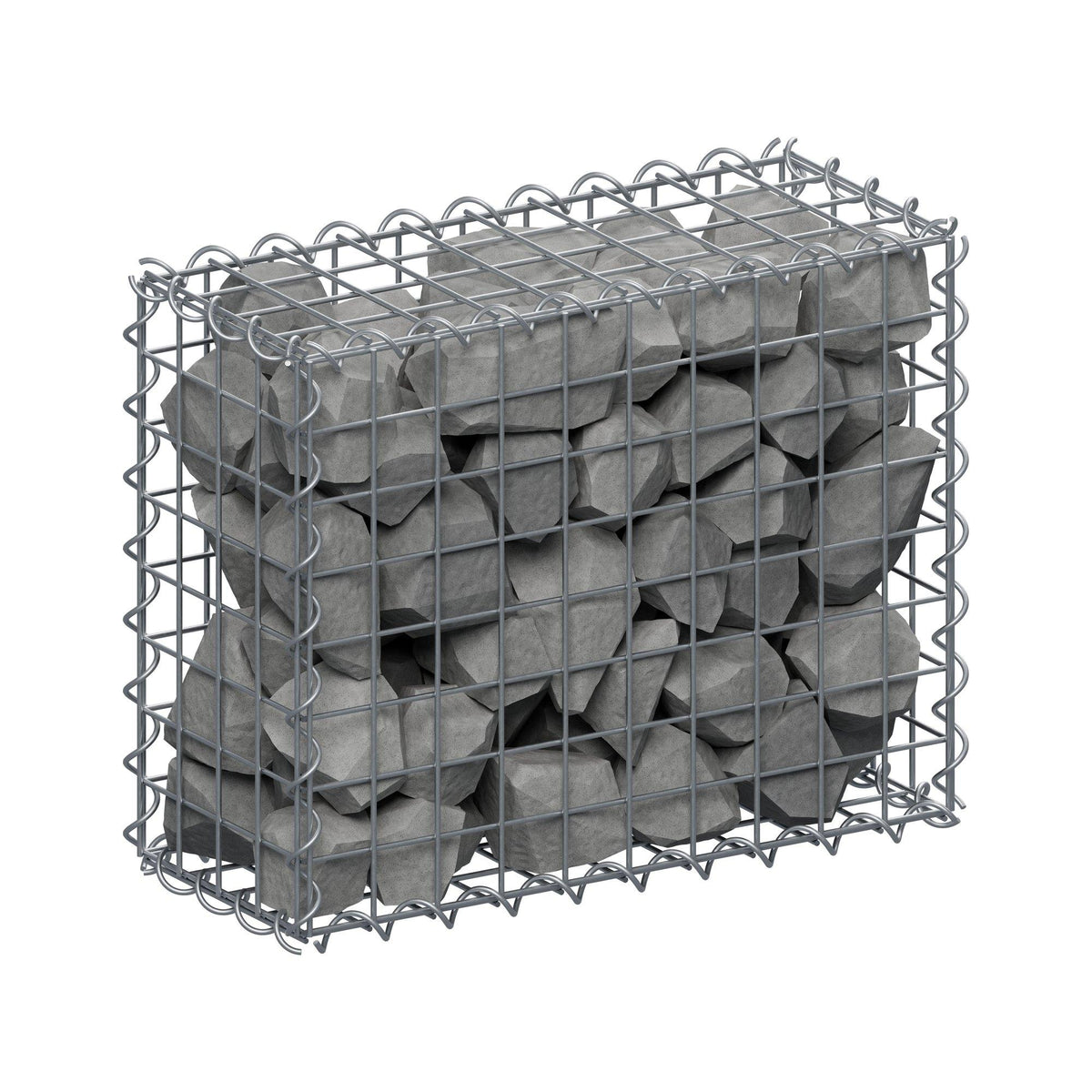 Gabion 50 cm x 40 cm x 20 cm (L x H x D), mesh size 5 cm x 5 cm, spiral