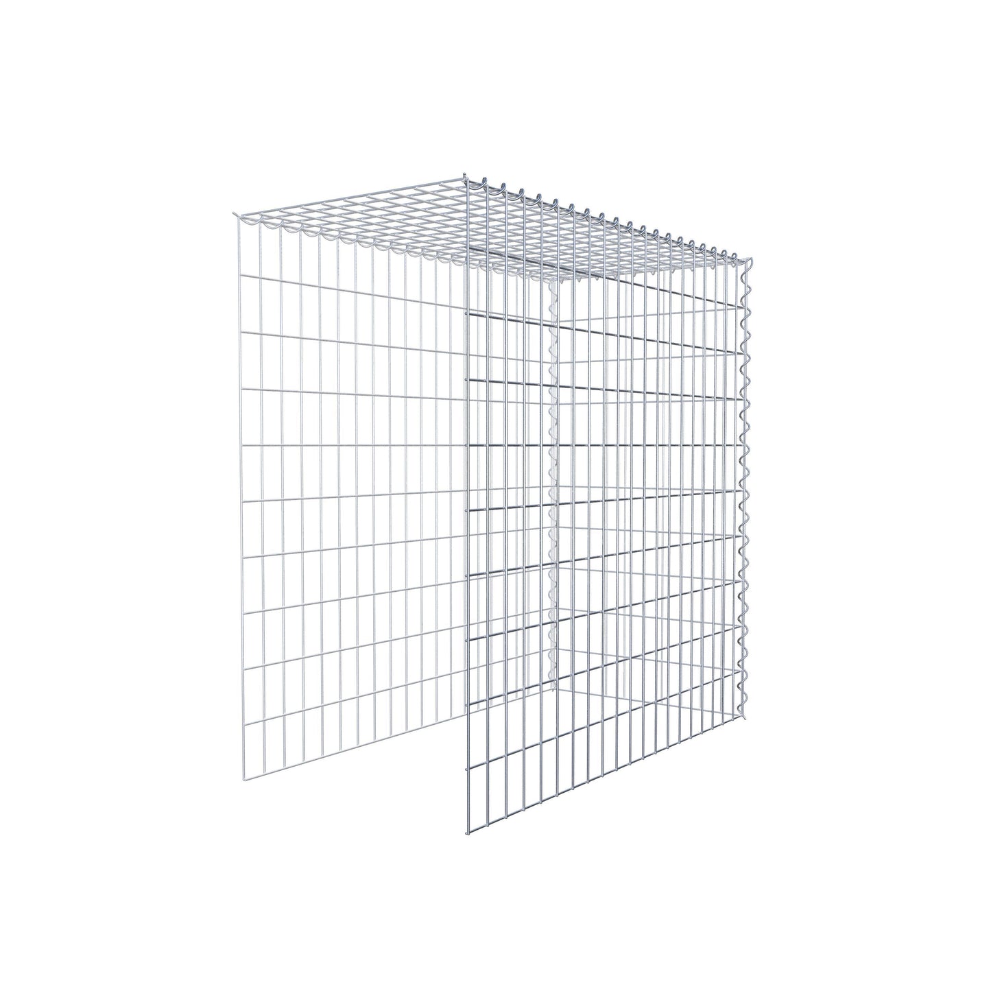 Gabião tipo 4 100 cm x 100 cm x 50 cm (C x A x P), malhagem 5 cm x 10 cm, espiral