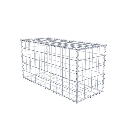 Gabbione 100 cm x 50 cm x 40 cm (L x H x P), maglia 10 cm x 10 cm, spirale