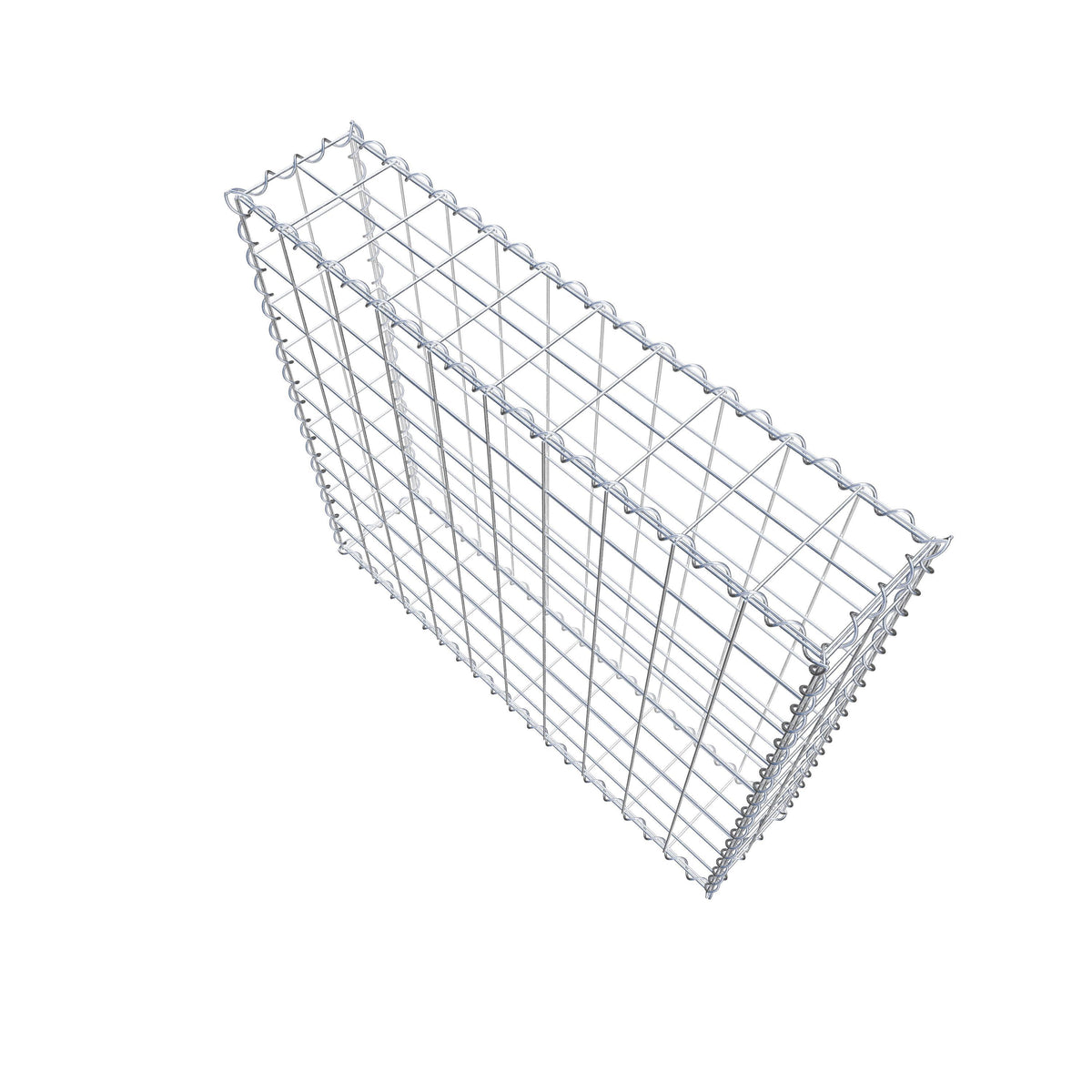 Gabião 100 cm x 90 cm x 20 cm (C x A x P), malhagem 10 cm x 10 cm, espiral
