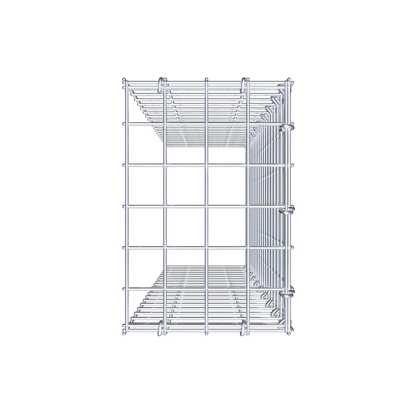 Gabião Tipo 4 100 cm x 20 cm x 30 cm (C x A x P), malhagem 5 cm x 5 cm, anel C