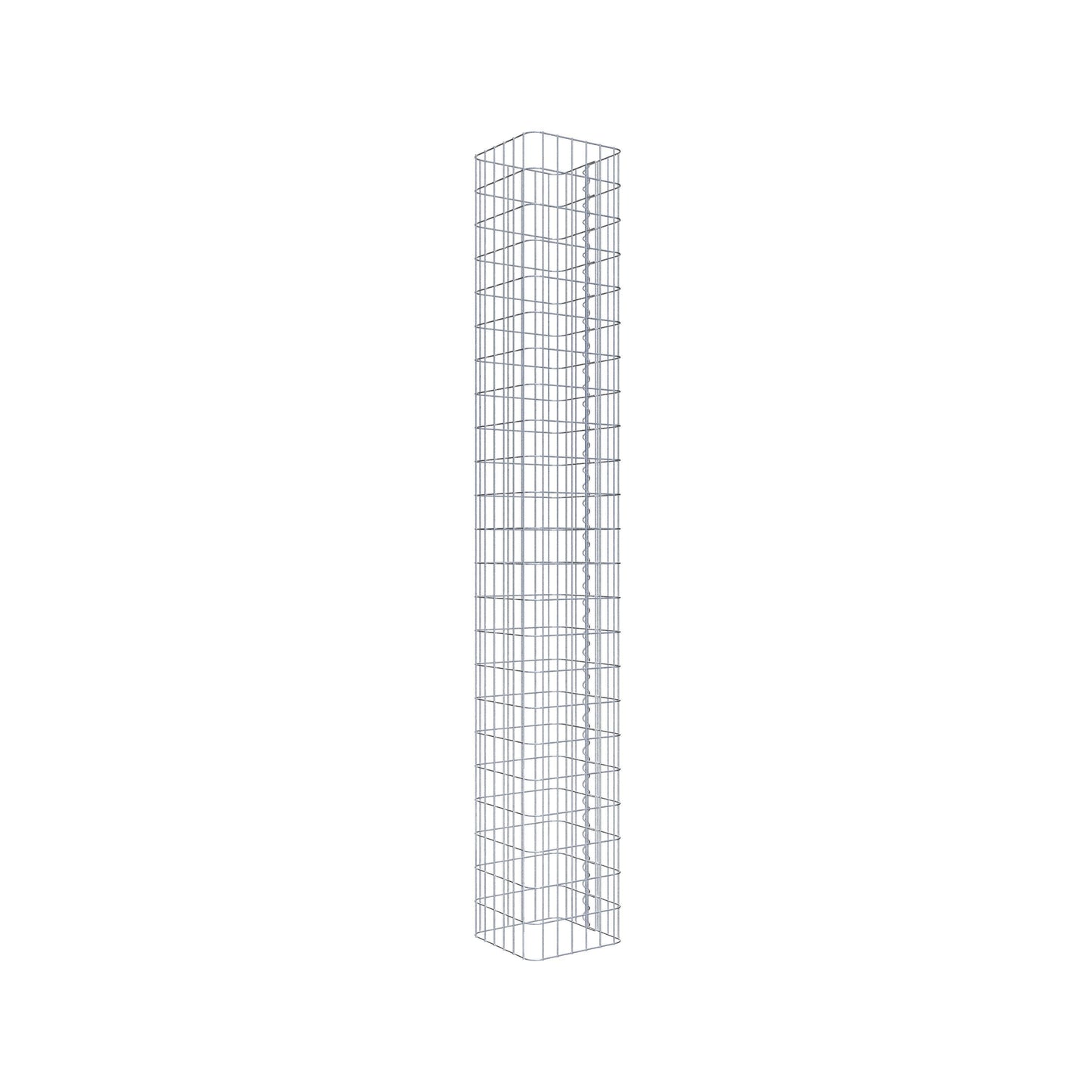 Columna de gaviones angular 32 cm x 32 cm, 230 cm de altura, MW 5 cm x 10 cm