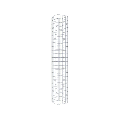 Columna de gaviones angular 32 cm x 32 cm, 230 cm de altura, MW 5 cm x 10 cm