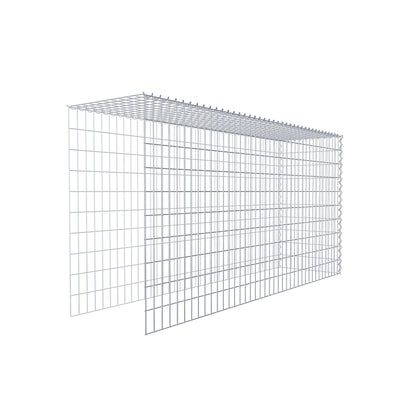 Opvokset gabion type 4 200 cm x 100 cm x 50 cm (L x H x D), maskestørrelse 5 cm x 10 cm, spiral