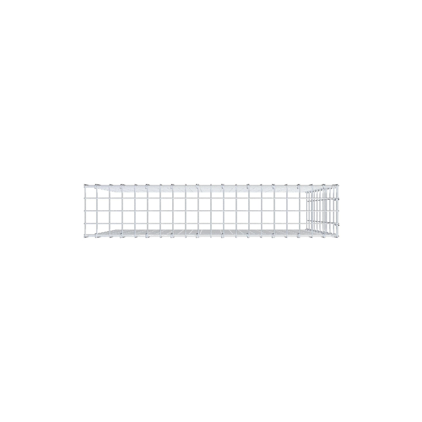 Gabião Tipo 4 100 cm x 100 cm x 20 cm (C x A x P), malhagem 5 cm x 10 cm, anel C