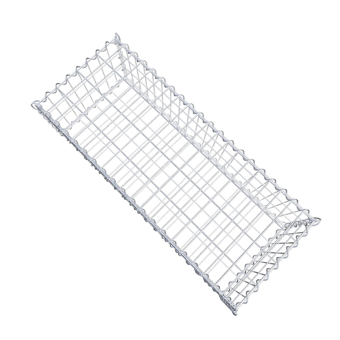 Gabião 100 cm x 30 cm x 40 cm (C x A x P), malhagem 5 cm x 10 cm, espiral