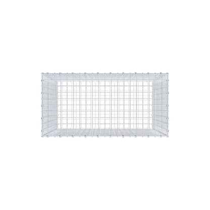 Gabião 100 cm x 100 cm x 50 cm (C x A x P), malhagem 5 x 5 cm, anel espiral