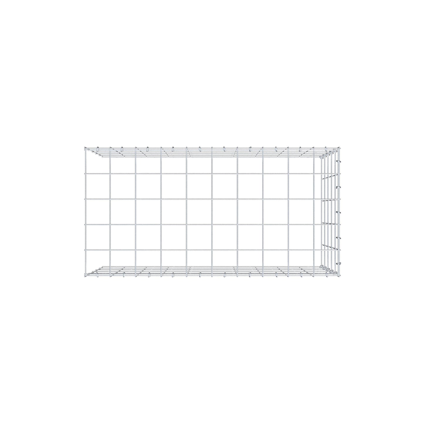 Gabião tipo 4 100 cm x 50 cm x 50 cm (C x A x P), malhagem 10 cm x 10 cm, anel C