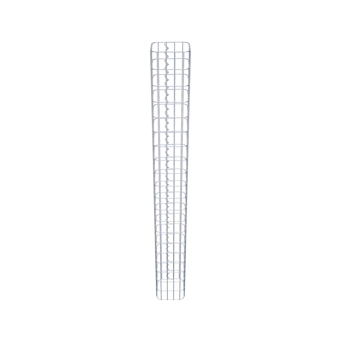 Columna rectangular de gaviones galvanizados en caliente, 22 cm x 22 cm, 200 cm de altura, MW 5 cm x 10 cm