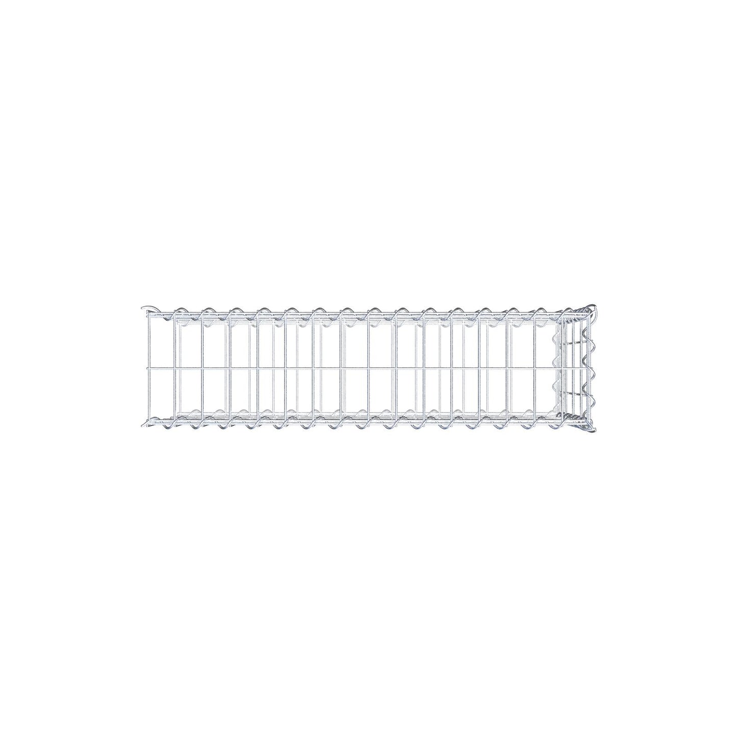 Monteret gabion type 2 80 cm x 40 cm x 20 cm (L x H x D), maskestørrelse 5 cm x 10 cm, spiral