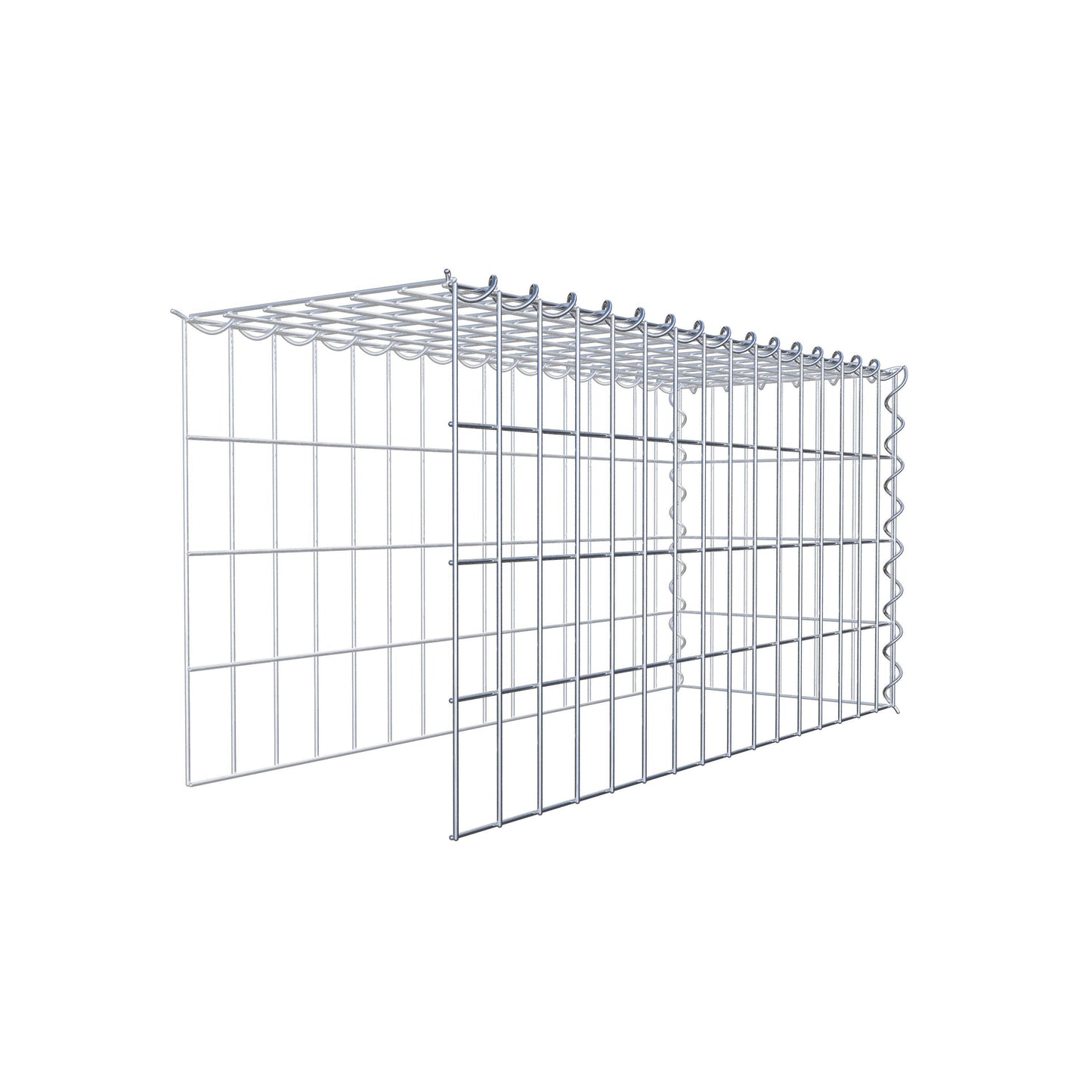 Gabião tipo 4 80 cm x 40 cm x 30 cm (C x A x P), malhagem 5 cm x 10 cm, espiral