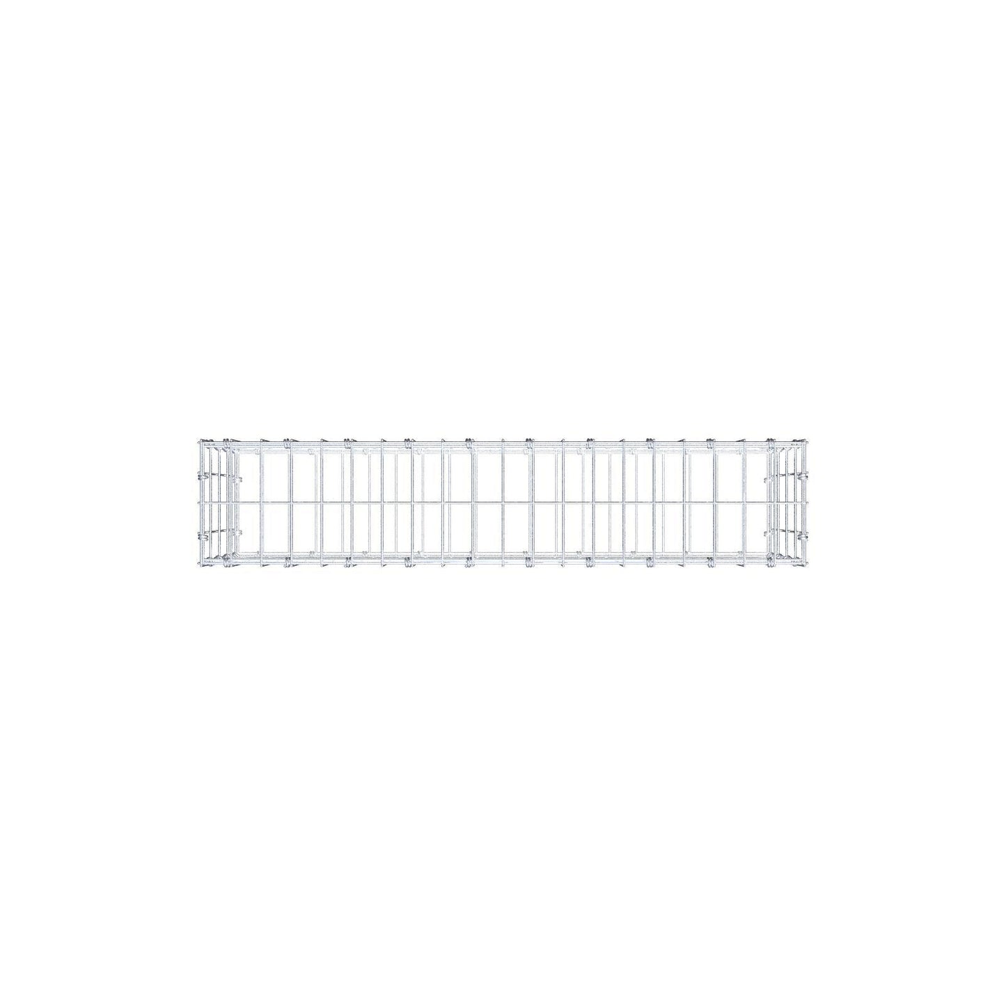 Gabião 100 cm x 40 cm x 20 cm (C x A x P), malhagem 5 x 10 cm, anel espiral