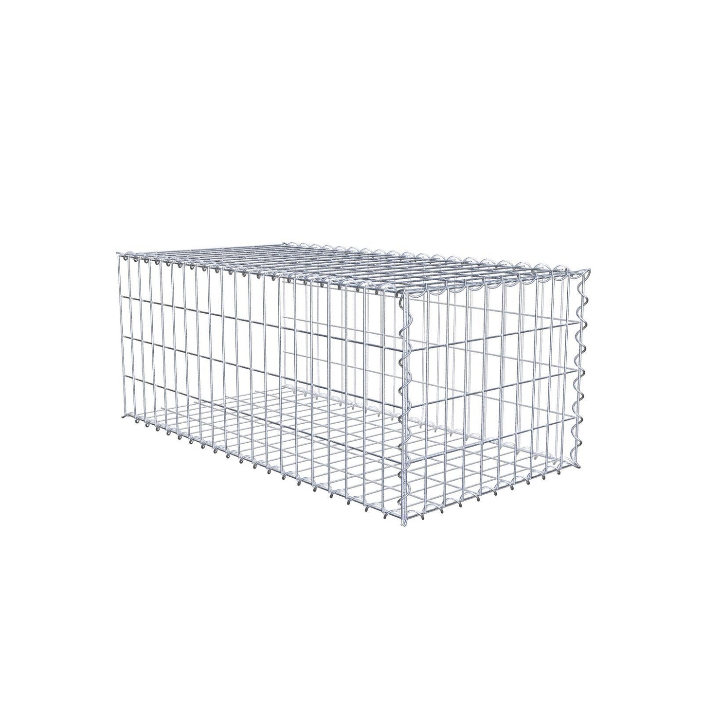 Opvokset gabion type 2 100 cm x 40 cm x 50 cm (L x H x D), maskestørrelse 5 cm x 10 cm, spiral