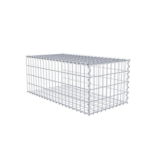 Opvokset gabion type 2 100 cm x 40 cm x 50 cm (L x H x D), maskestørrelse 5 cm x 10 cm, spiral