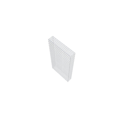 Gabion 200 cm x 100 cm x 20 cm (L x H x P), mailles 5 cm x 10 cm, anneau en C
