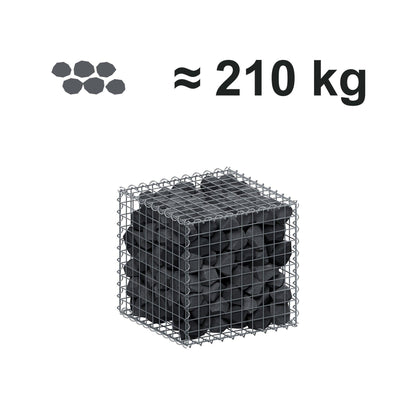 Gabion 50 cm x 50 cm x 50 cm (L x H x D), mesh size 5 cm x 5 cm, spiral