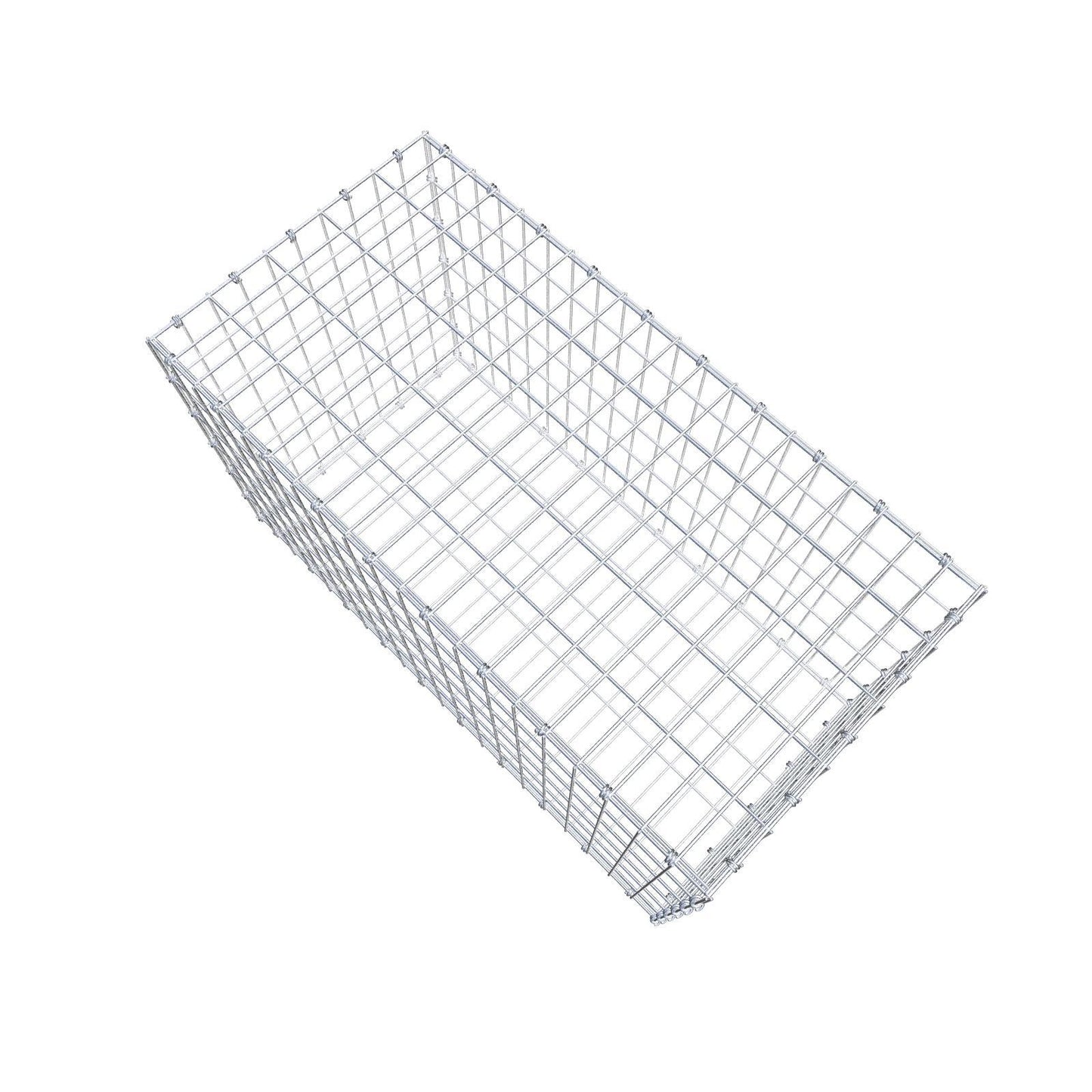 Gabbione 100 cm x 60 cm x 50 cm (L x H x P), maglia 5 x 10 cm, anello a spirale