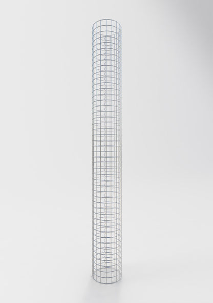 Colonna gabbionata rotonda 27 cm di diametro, 230 cm di altezza, maglia 5 cm x 5 cm