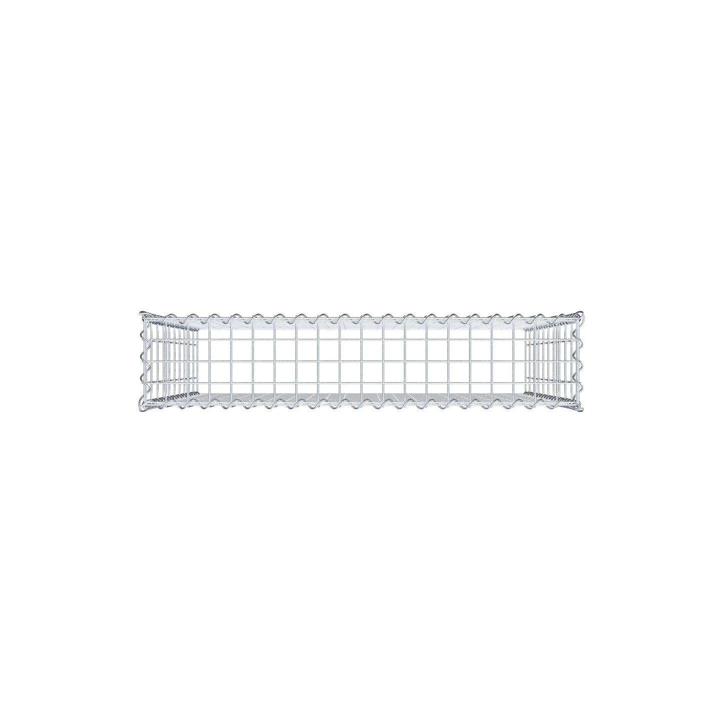 Gabião tipo 3 100 cm x 100 cm x 20 cm (C x A x P), malhagem 5 cm x 10 cm, espiral