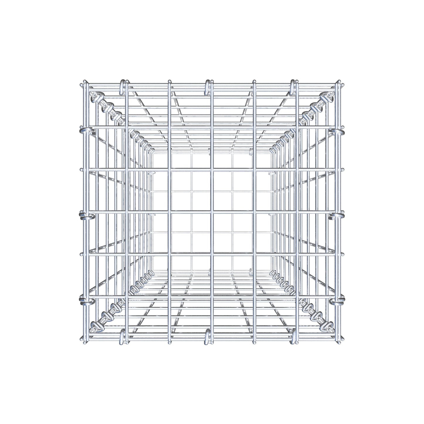 Gabion 100 cm x 30 cm x 30 cm (L x H x P), mailles 5 cm x 10 cm, anneau en C