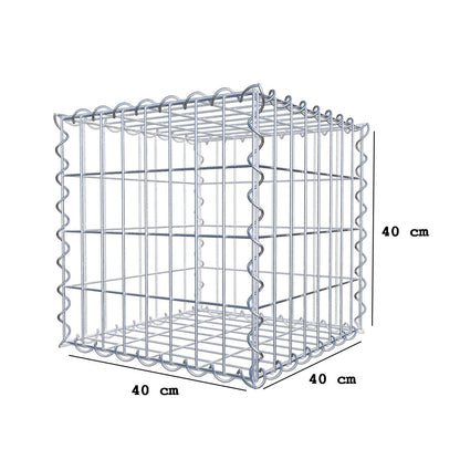 Gabione 40 cm x 40 cm x 40 cm (L x H x T), Maschenweite 5 cm x 10 cm, Spirale