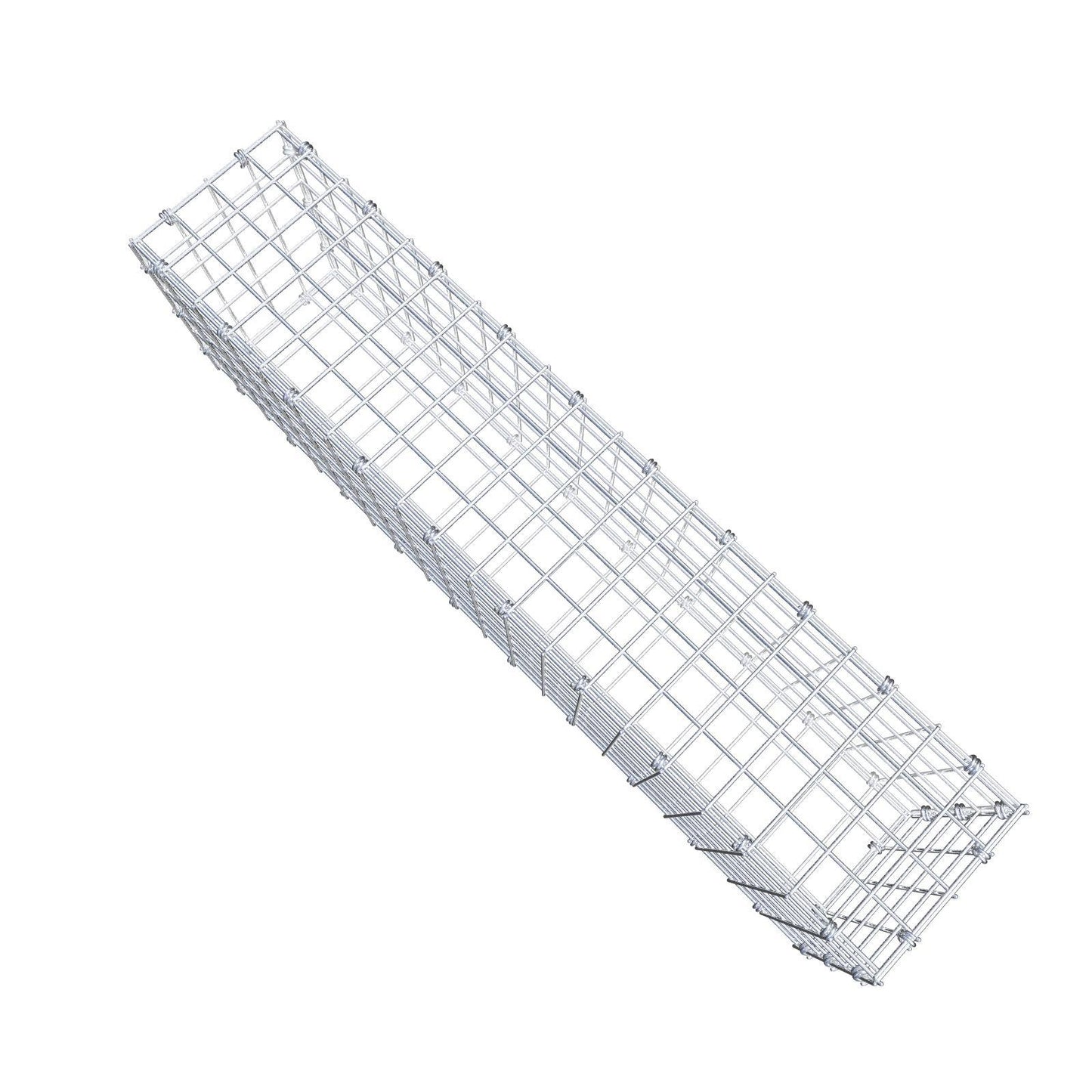 Gabion 100 cm x 30 cm x 20 cm (L x H x D), maskstorlek 5 x 5 cm, spiralring