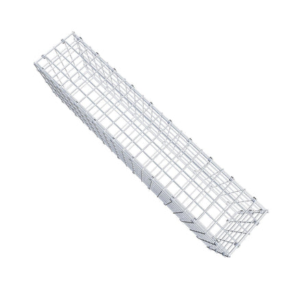 Gabion 100 cm x 30 cm x 20 cm (L x H x D), maskstorlek 5 x 5 cm, spiralring