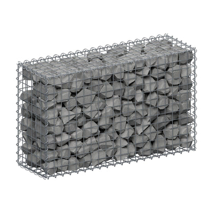 Gabião 100 cm x 60 cm x 30 cm (C x A x P), malhagem 5 cm x 5 cm, espiral