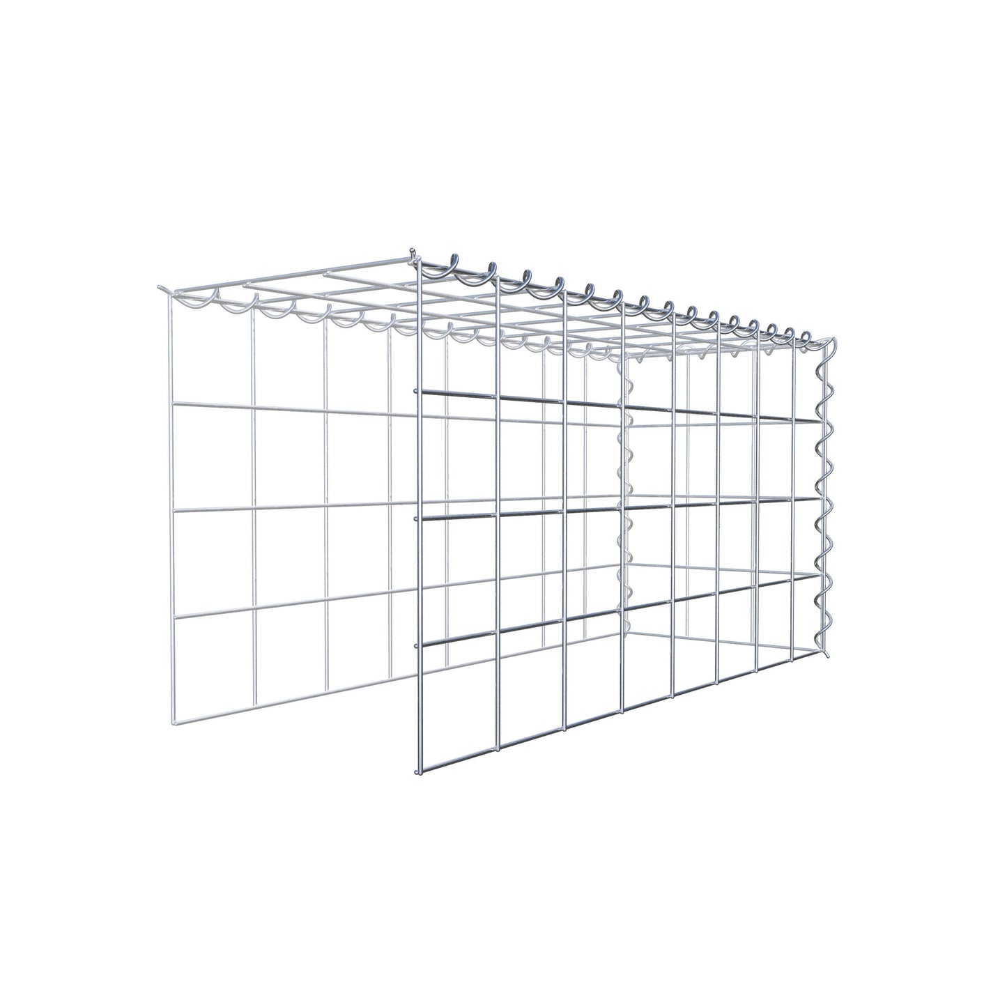 Gabião tipo 4 80 cm x 40 cm x 30 cm (C x A x P), malhagem 10 cm x 10 cm, espiral