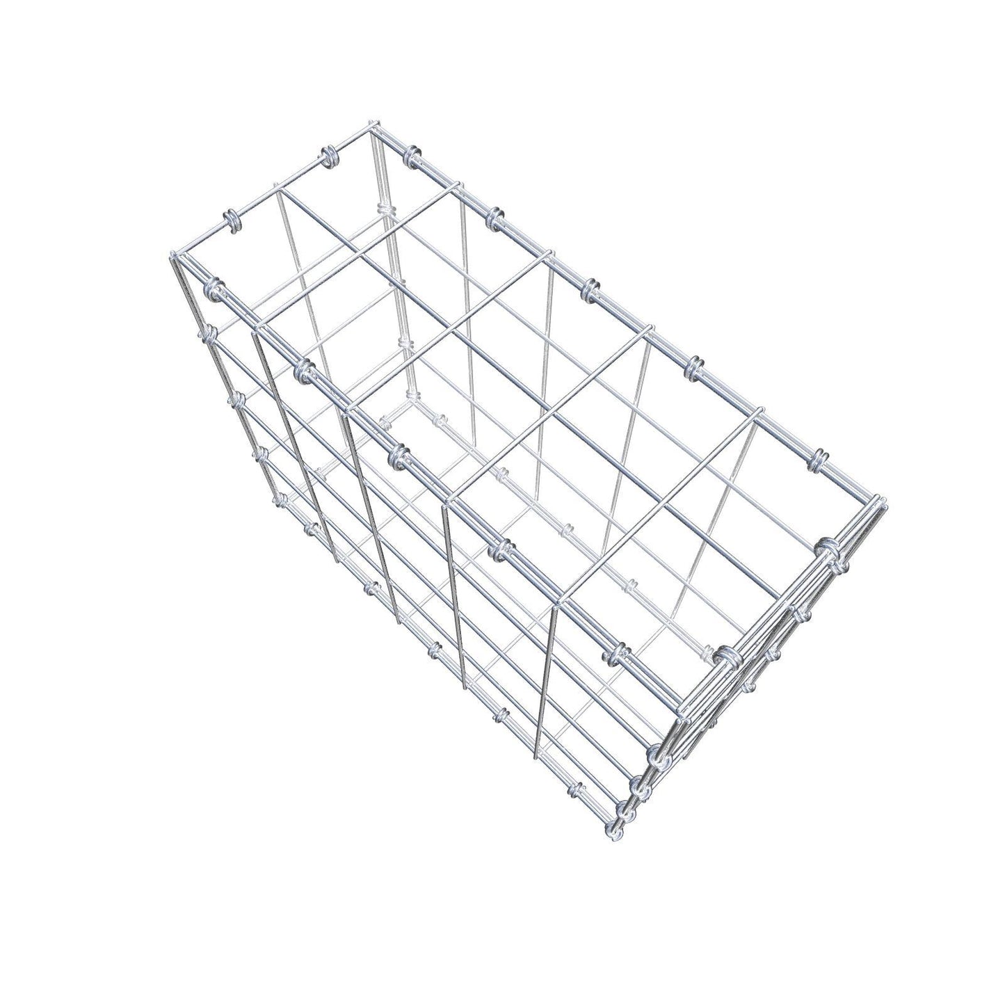 Gabião 50 cm x 40 cm x 20 cm (C x A x P), malhagem 10 x 10 cm, anel espiral