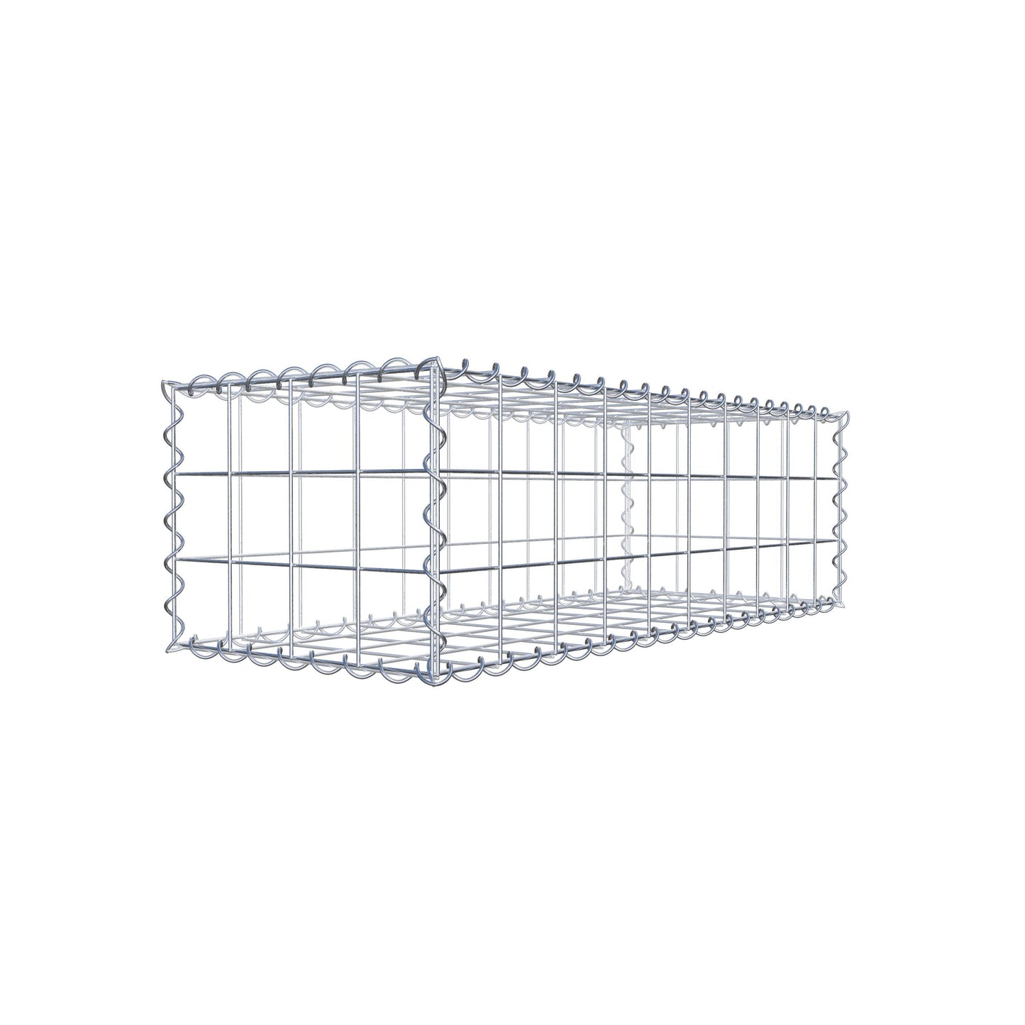 Gabião 100 cm x 30 cm x 40 cm (C x A x P), malhagem 10 cm x 10 cm, espiral