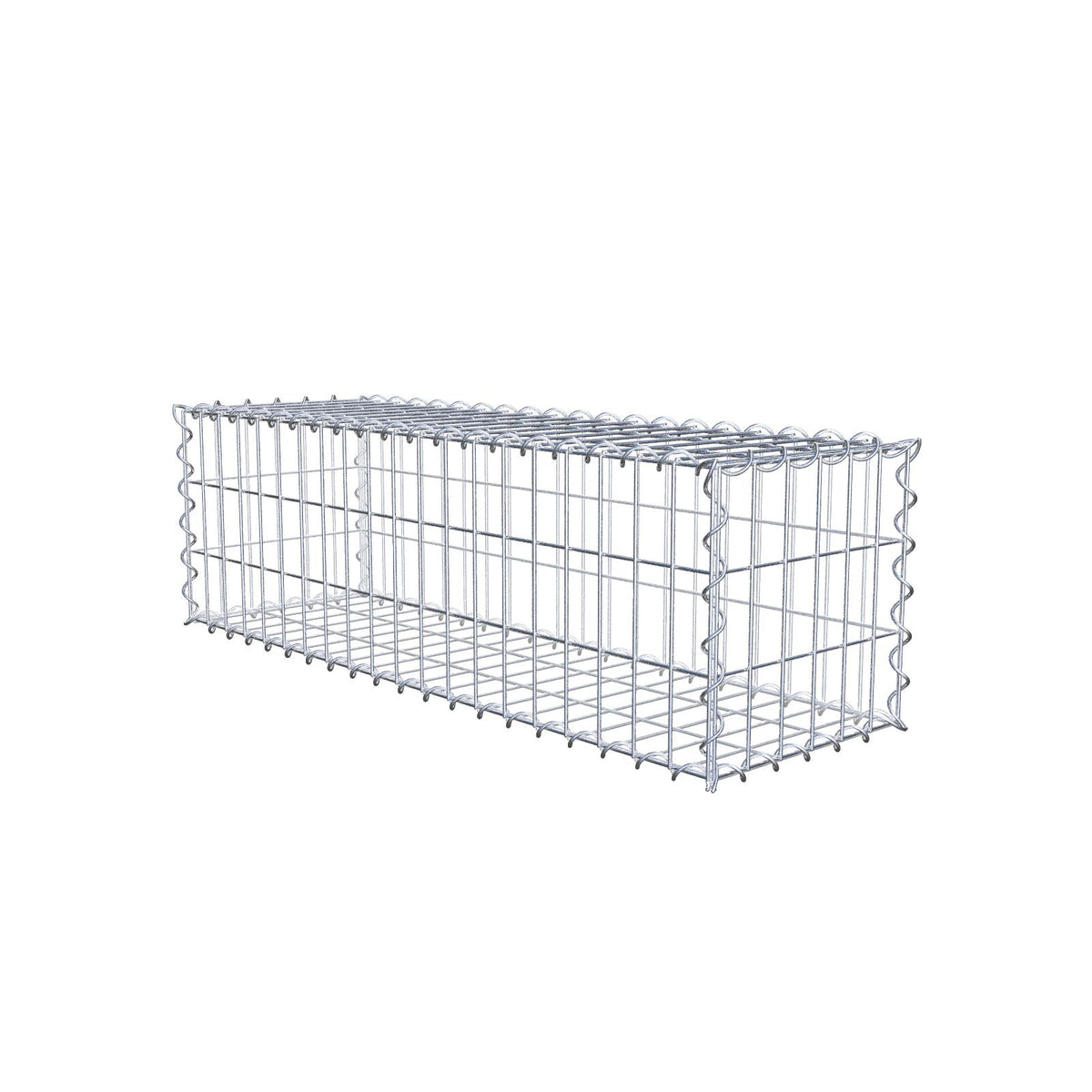 Gabion 100 cm x 30 cm x 30 cm (L x H x D), maskstorlek 5 cm x 10 cm, spiral