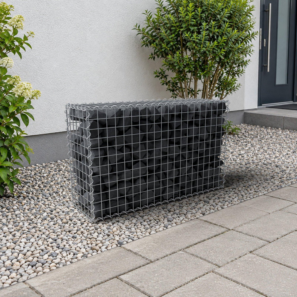 Gabião 100 cm x 60 cm x 30 cm (C x A x P), malhagem 5 cm x 5 cm, espiral