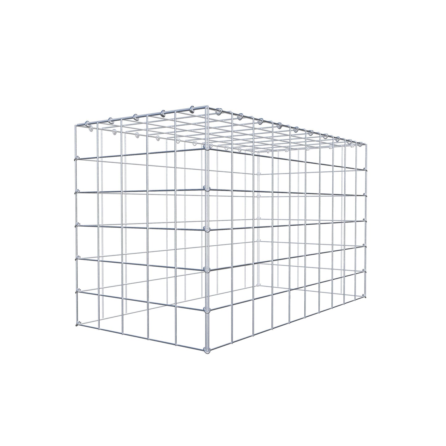 Gabbione aggiuntivo di tipo 3 100 cm x 60 cm x 50 cm (L x A x P), maglia 10 cm x 10 cm, anello a C