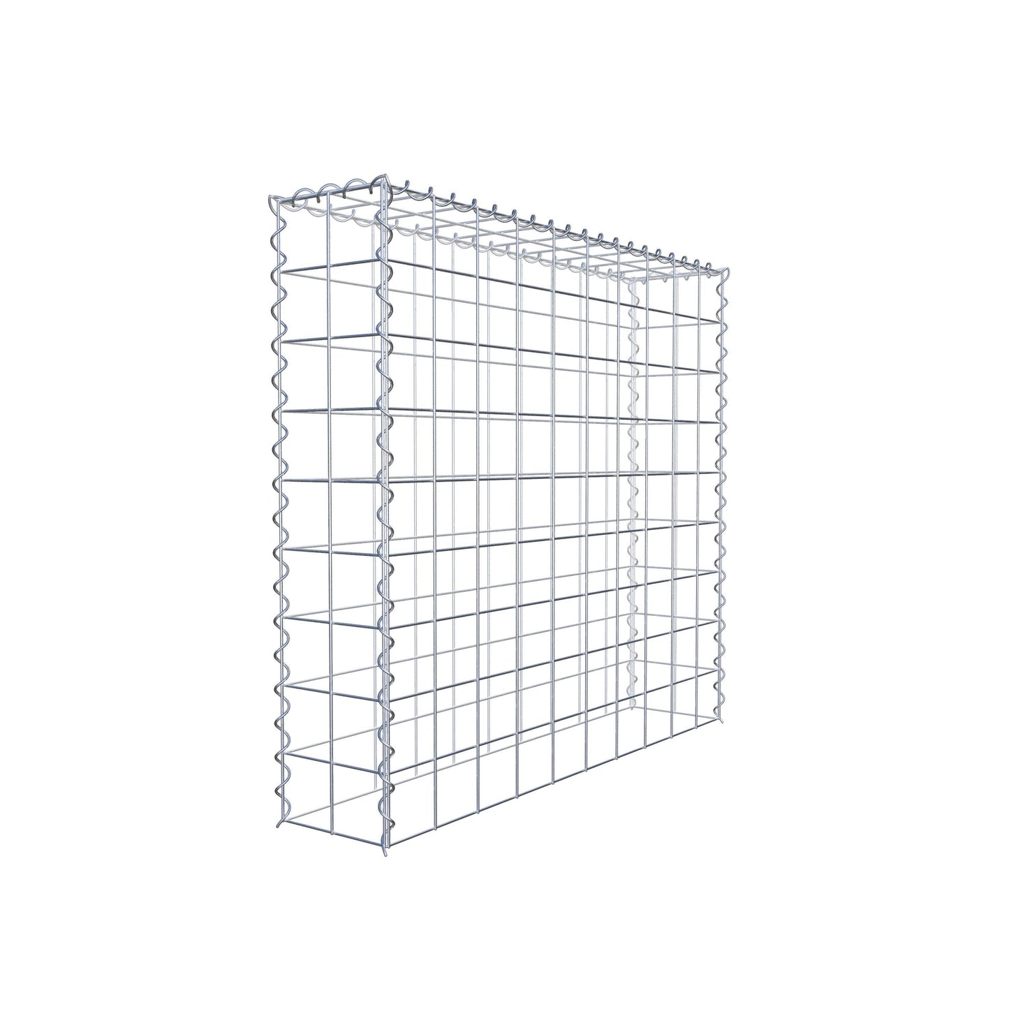 Gabion rapporté type 3 100 cm x 90 cm x 20 cm (L x H x P), mailles 10 cm x 10 cm, spirale
