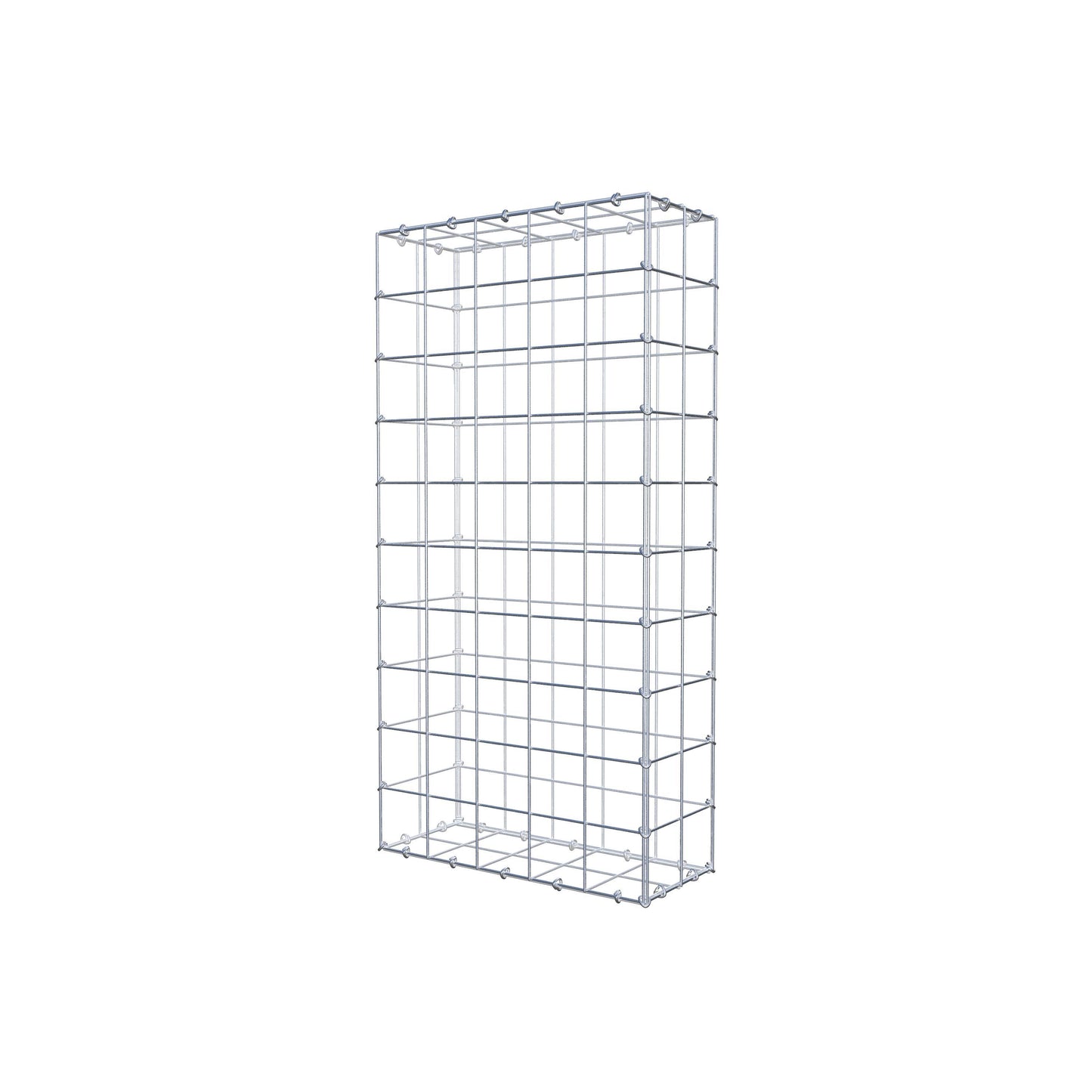 Gabião 100 cm x 20 cm x 50 cm (C x A x P), malhagem 10 cm x 10 cm, anel C