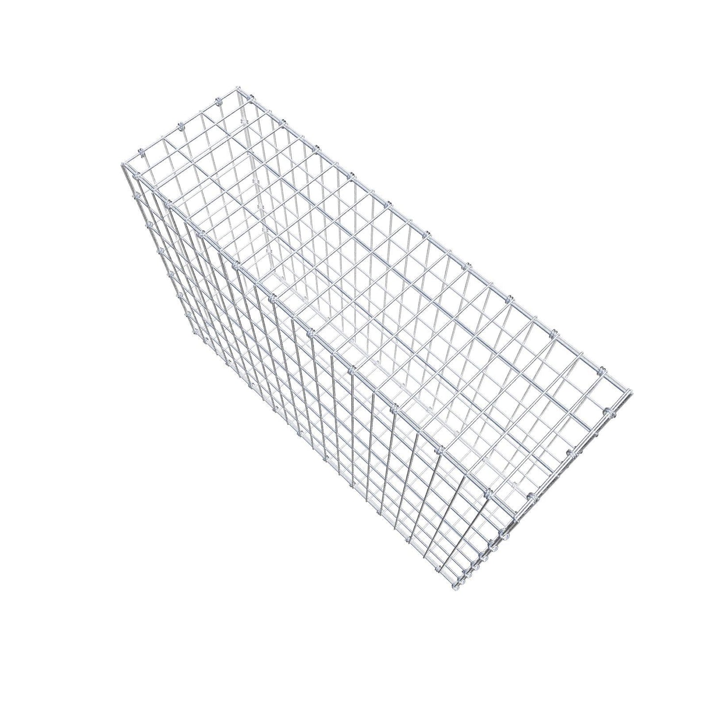 Gabião 100 cm x 70 cm x 30 cm (C x A x P), malhagem 5 x 10 cm, anel espiral