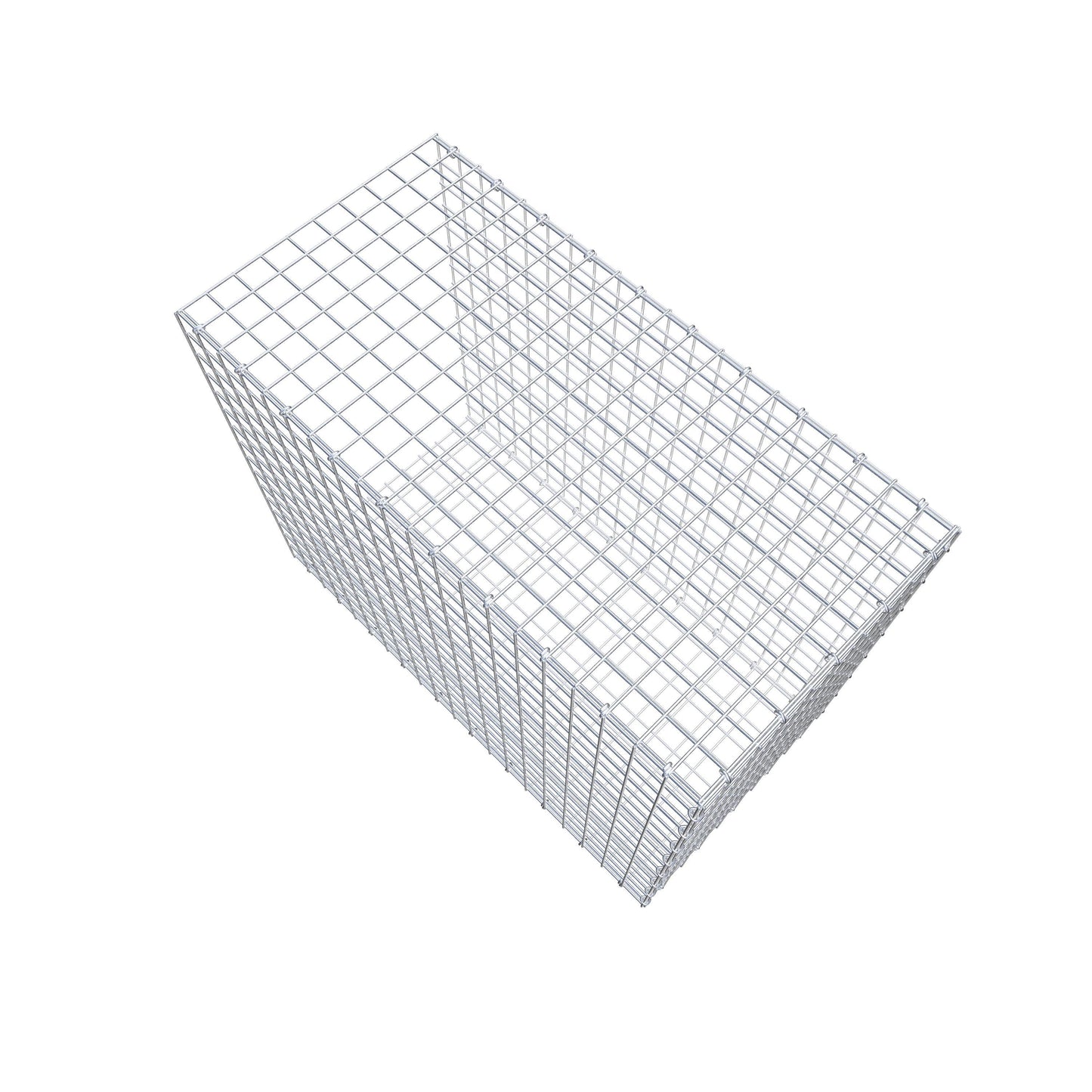 Opbouw schanskorf type 2 100 cm x 80 cm x 50 cm (L x H x D), maaswijdte 5 cm x 5 cm, C-ring