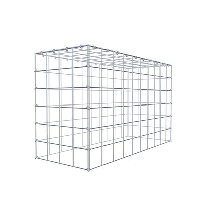 Monteret gabion type 3 100 cm x 60 cm x 40 cm (L x H x D), maskestørrelse 10 cm x 10 cm, C-ring
