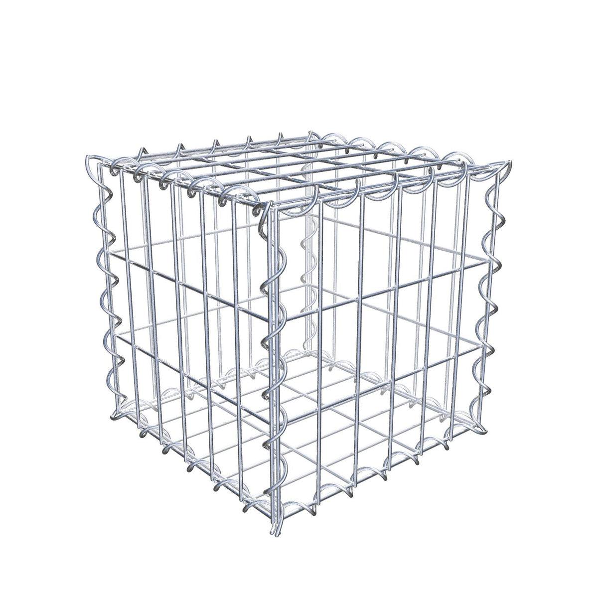 Gabion 30 cm x 30 cm x 30 cm (L x H x D), maskestørrelse 5 cm x 10 cm, spiral