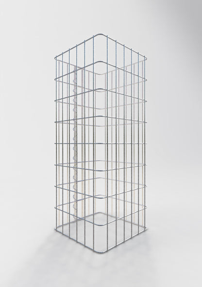 Colonne de gabion carrée 32 cm x 32 cm, 80 cm de hauteur, MW 5 cm x 10 cm