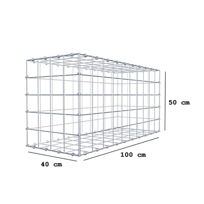 Gabião 100 cm x 50 cm x 40 cm (C x A x P), malhagem 10 x 10 cm, anel espiral