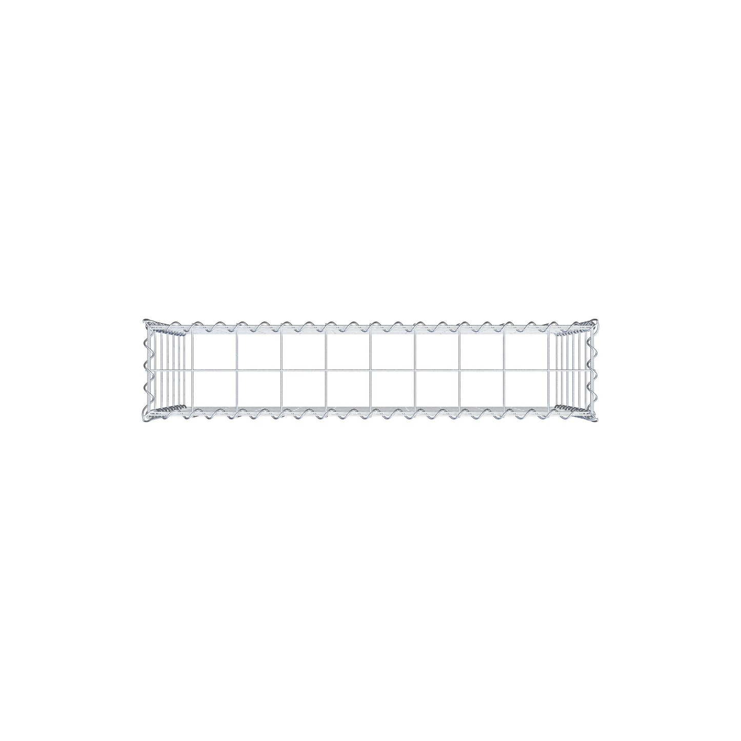 Opvokset gabion type 3 100 cm x 60 cm x 20 cm (L x H x D), maskestørrelse 10 cm x 10 cm, spiral