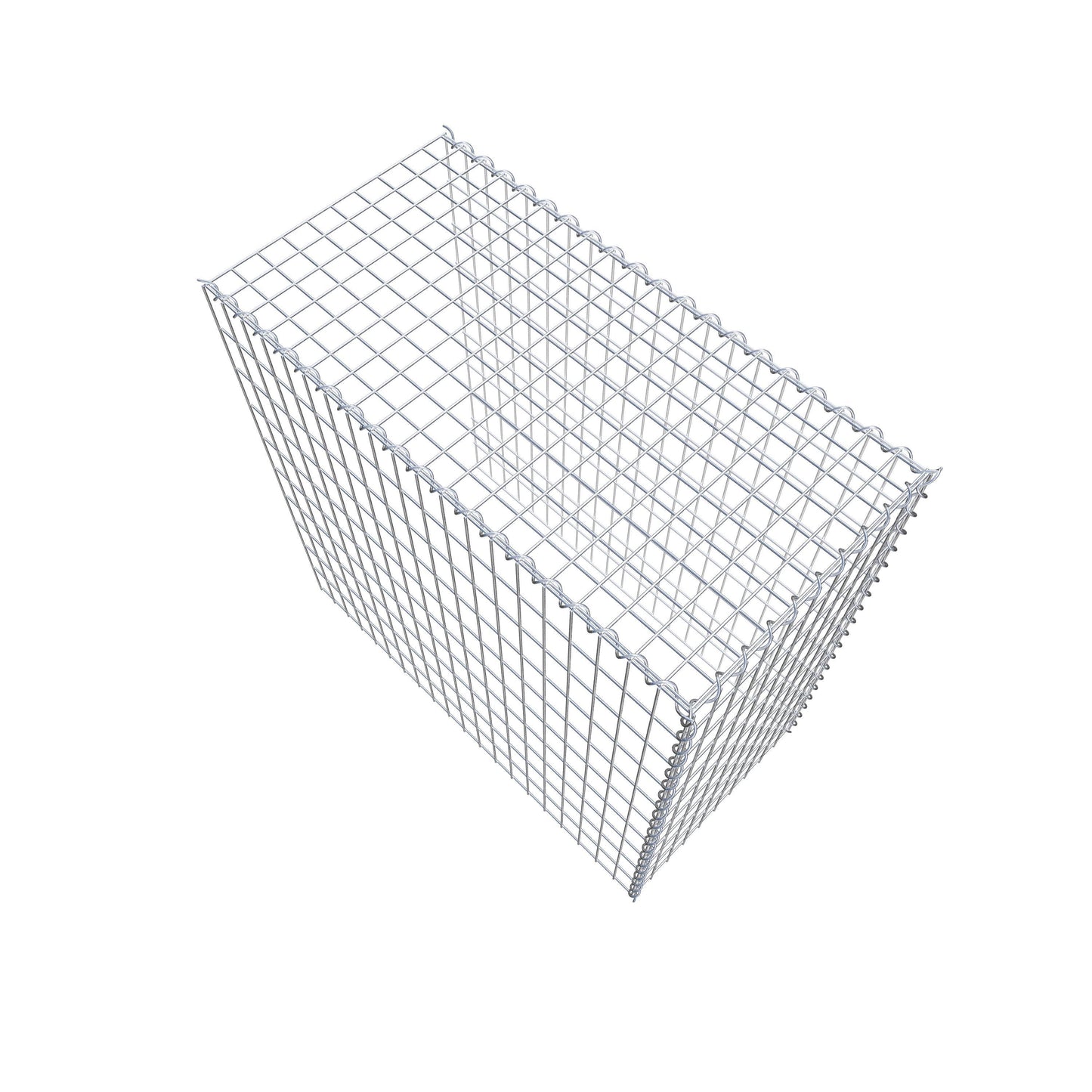 Gabião tipo 4 100 cm x 100 cm x 50 cm (C x A x P), malhagem 5 cm x 10 cm, espiral