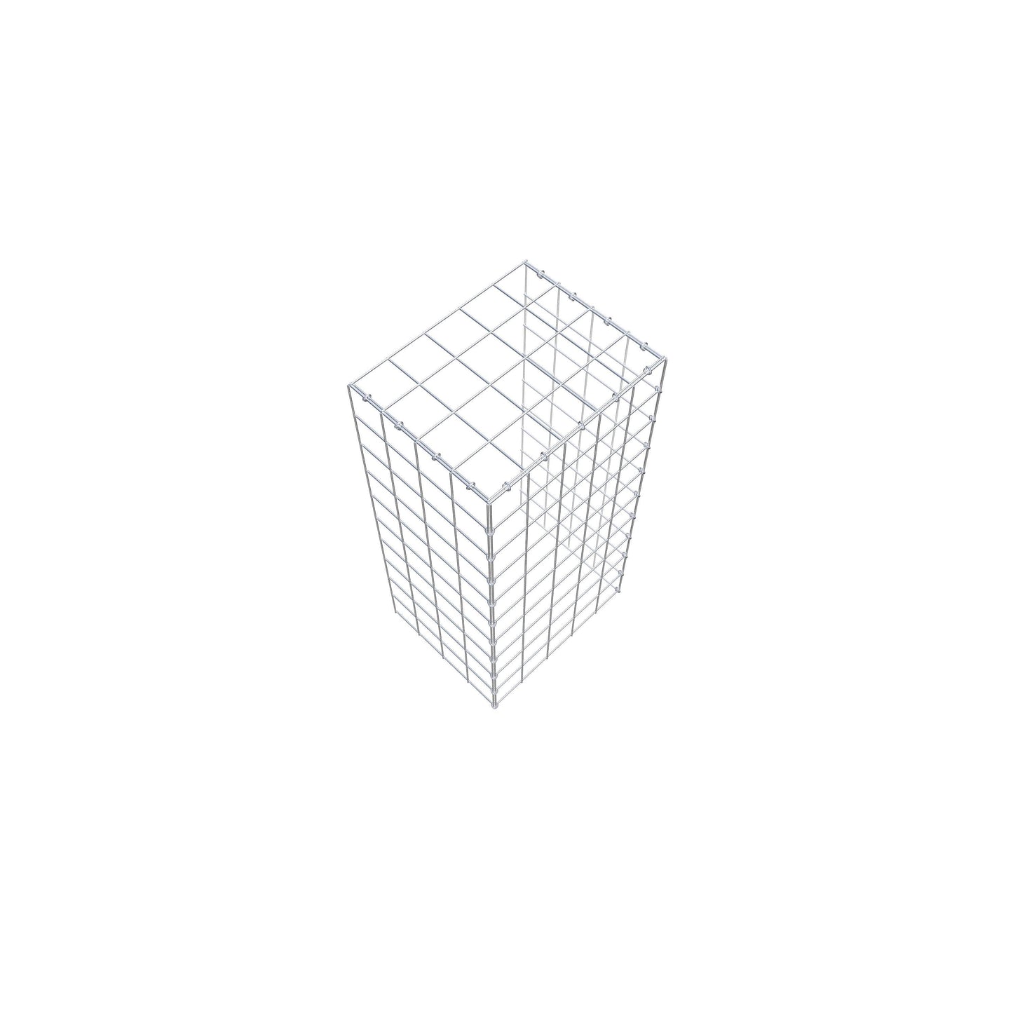Monteret gabion type 4 100 cm x 40 cm x 50 cm (L x H x D), maskestørrelse 10 cm x 10 cm, C-ring