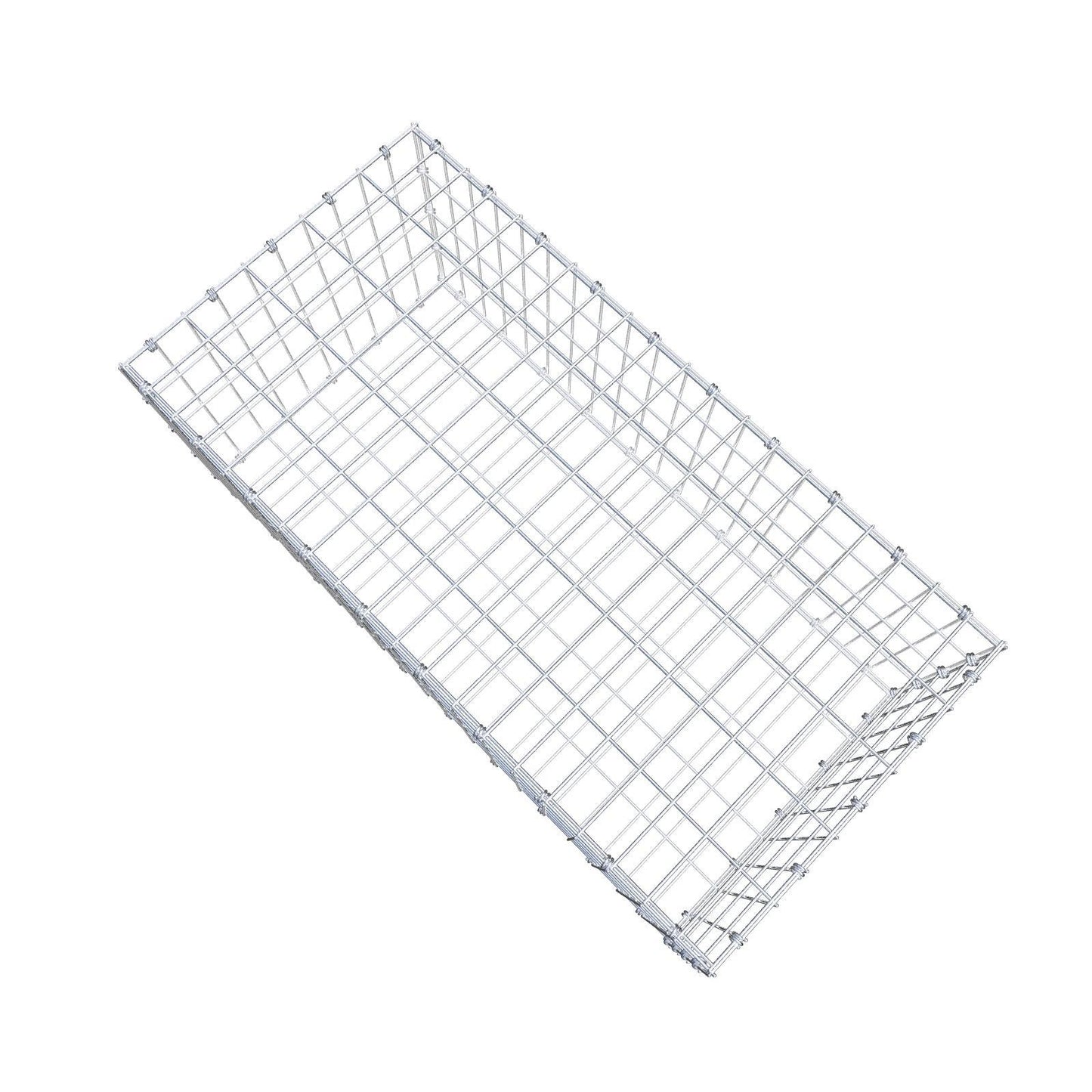 Gabião 100 cm x 40 cm x 50 cm (C x A x P), malhagem 5 x 10 cm, anel espiral